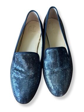 Cole Haan x Nike Air Blue Shimmer Smoking Flats | Size 7.5B